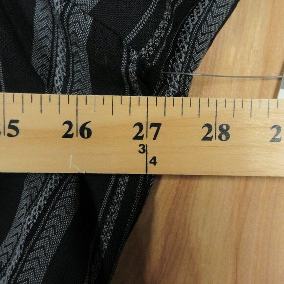 TERRA & SKY Peasant Tiered Long Sleeve Maxi Dress Plus 3X Ikat Stripe Black NWT - Picture 14 of 14